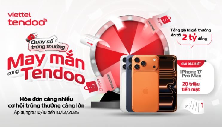 Cơ hội nhận hàng ngàn ưu đãi hấp dẫn khi tham gia chương trình quay số May mắn cùng Tendoo